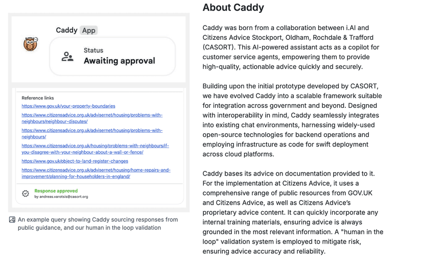 Caddy Q&A copilot