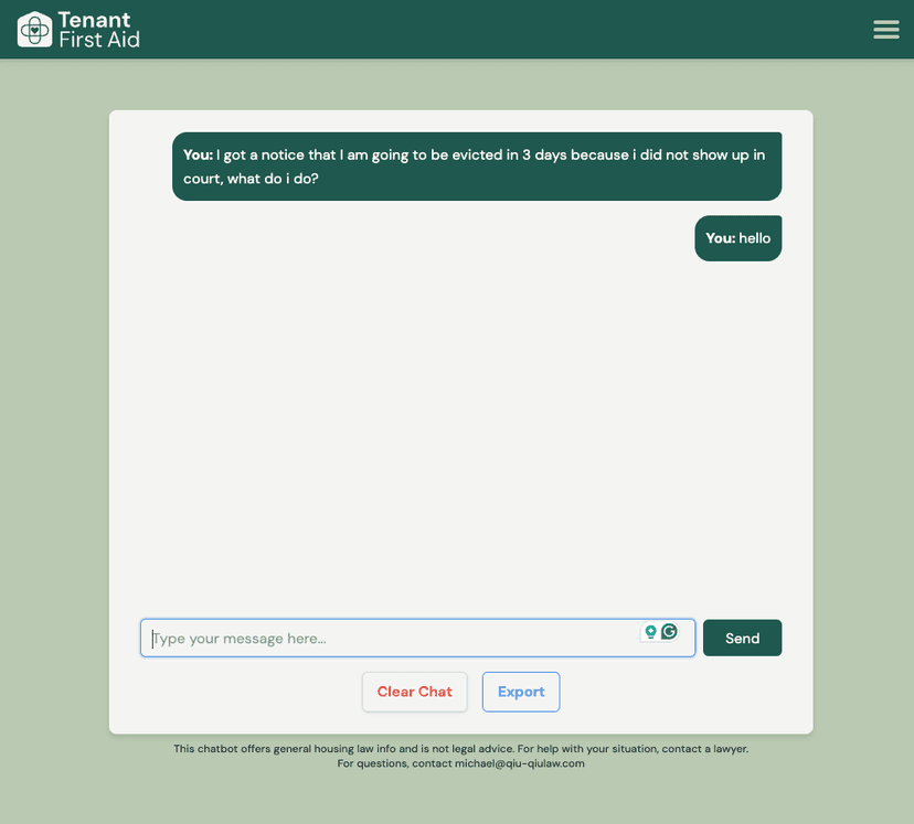 Tenant First Aid