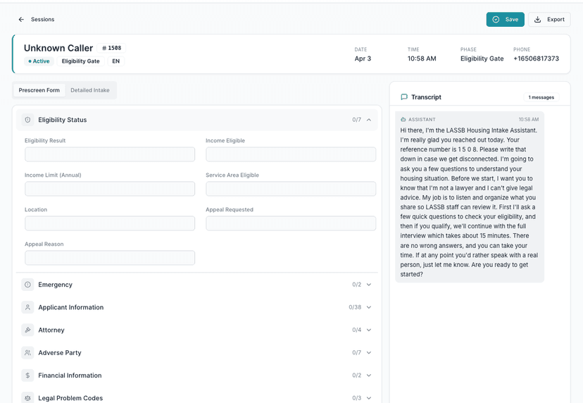 Housing Intake Voice AI Line
